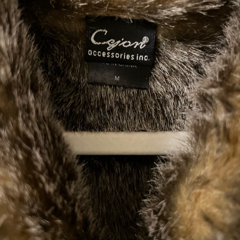 Cejon women’s faux fur and suede crop jacket size medium excellent condition - Picture 4 of 14